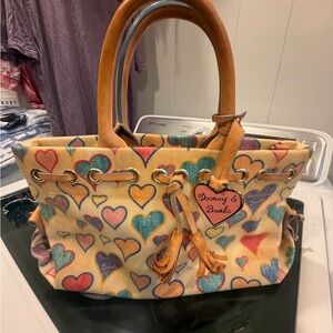 Dooney & Bourke Colorful Heart Print Tote